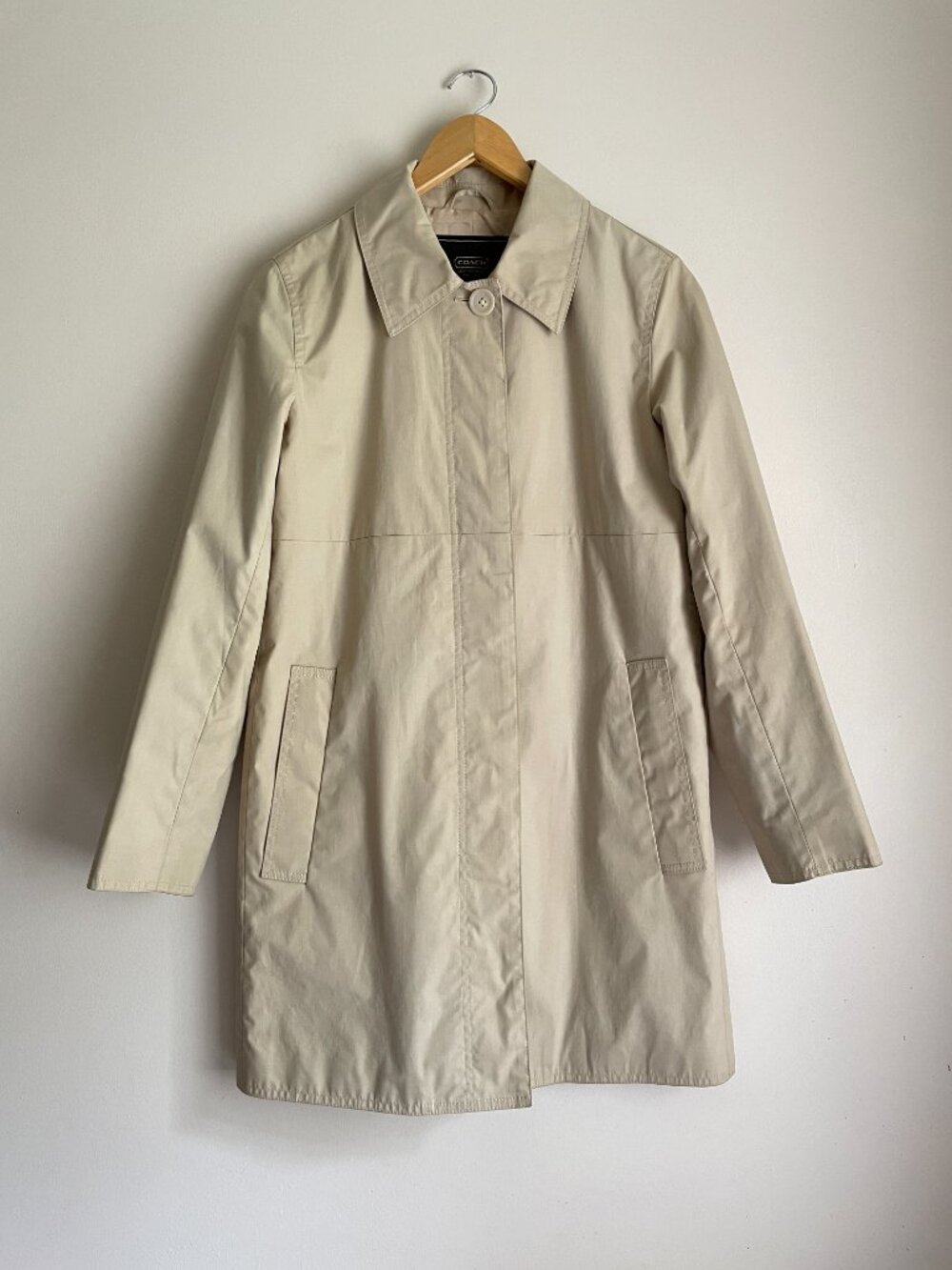 COACH Knee Length Trench Coat